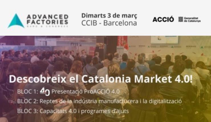 Catalonia Market 4.0 de Acció per a l'indústria manufacturera i la digitalizació. Programes d'ajuts per a pimes